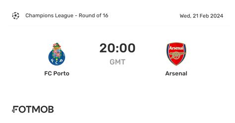 Porto vs Arsenal » Live Score, Odds and Stats.